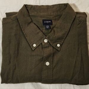 J. Crew Men's Casual Dark Olive Shirt